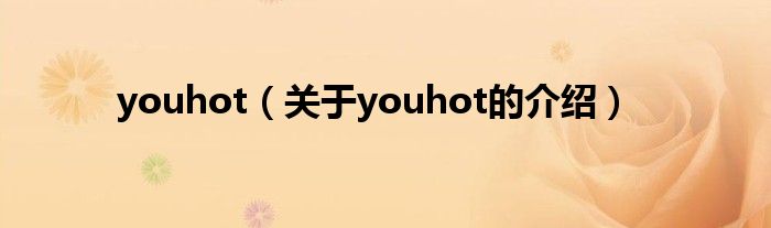 youhot（关于youhot的介绍）